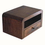 Arellano Wall-Mounted Bedside Table - Chestnut