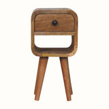 Hamade Reverse Open Bedside Table, Mini - Natural