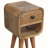 Hamade Reverse Open Bedside Table, Mini - Natural