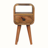 Hamade Open Bedside Table, Mini - Natural