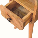 Hamade Open Bedside Table, Mini - Natural