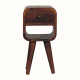 Hamade Reverse Open Bedside Table, Mini - Chestnut