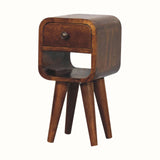 Hamade Reverse Open Bedside Table, Mini - Chestnut