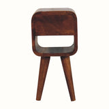 Hamade Reverse Open Bedside Table, Mini - Chestnut