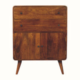 Hamade 2 Drawer Cabinet - Chestnut