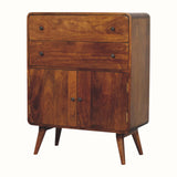 Hamade 2 Drawer Cabinet - Chestnut