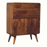 Hamade 2 Drawer Cabinet - Chestnut