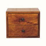 Fogel Wall Mounted Bedside Table, Small - Chestnut