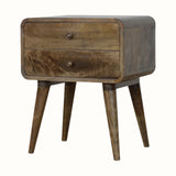 Hamade Bedside Table, Medium - Grey Wash