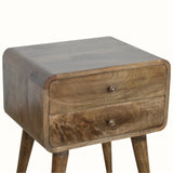 Hamade Bedside Table, Medium - Grey Wash