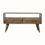 Hamade Open TV Stand, Medium -  Grey Wash