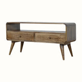 Hamade Open TV Stand, Medium -  Grey Wash