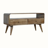 Hamade Open TV Stand, Medium -  Grey Wash