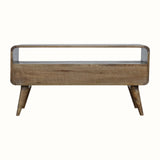 Hamade Open TV Stand, Medium -  Grey Wash