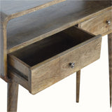 Hamade Open Console Table, Medium - Grey Wash