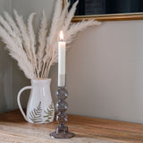 Grey Bubble Candlestick Holder